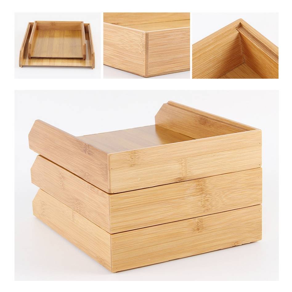 SALE - Stackable Bamboo File Tray