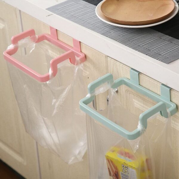 1 Pcs Hanging Trash Bag Rack Garbage Bag Rack Rubbish Bag Storage Rack Holder Portable Cabinet 4