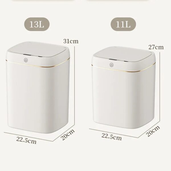 11L 13L Smart Trash Can for bathroom Trash Can Kitchen Garbage Bin For Waterproof Bedroom Living 5