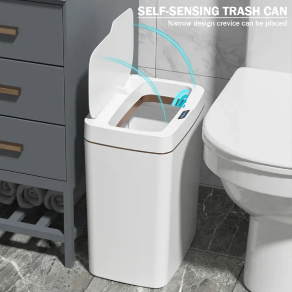 15 18L Smart Sensor Trash Can Waterproof Intelligent Touchless Trash Can Sensor Rubbish Can Rechargeable for