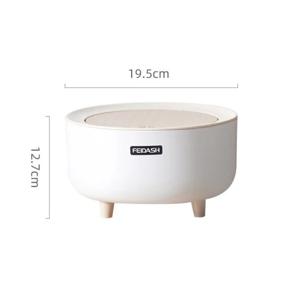 Japanese style Mini Desktop Trash Can Simple Press Trash Storage Bin Student Dormitory Bedside Desk Storage 5