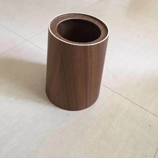 Lidless Wood Trash Can Japanese Style Round Home Nordic Basket Cute Trash Can Restroom High No 4