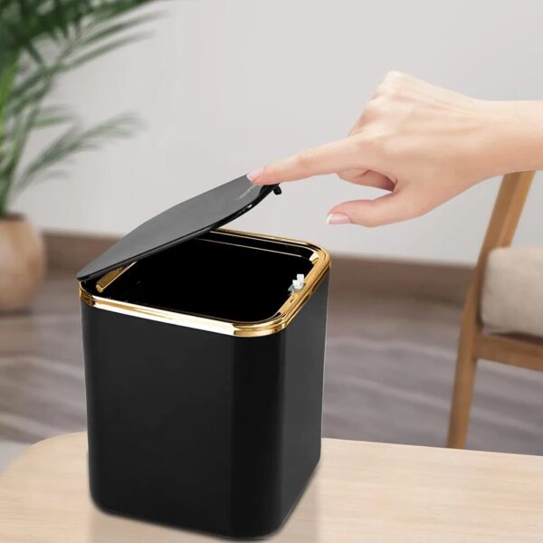 Mini Waste Bins Desktop Garbage Basket Home Table Plastic Trash Can Office Supplies Dustbins Car Portable 1