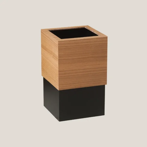 Nordic Ins Trash Can Home Living Room Bathroom High End Square Hotel Wooden with Lid Minimalist 5