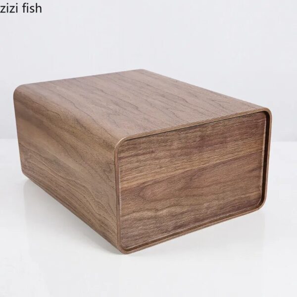 Simple Rectangular Garbage Can Wooden Storage Bucket Wastebasket Creative Home Kitchen Trash Can Home Cleaning Tools