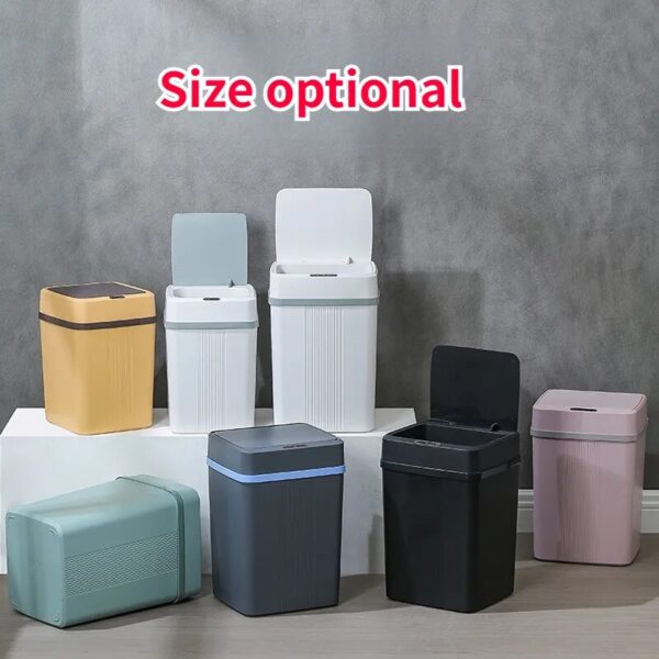 Smart Sensor Garbage Bin Kitchen Bathroom Toilet Trash Can Best Automatic Induction Waterproof Bin with Lid