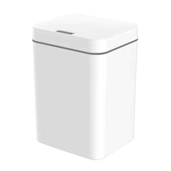 Smart Sensor Trash Can Automatic Kicking White Garbage Bin for Kitchen Bathroom Waterproof 12L Electric Waste 3