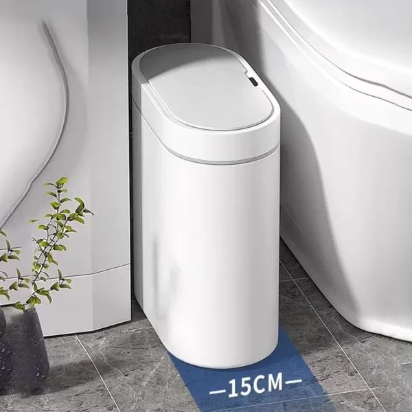 Smart Sensor Trash Can Electronic Automatic Household Bathroom Toilet Waterproof Narrow Seam Storage Bucket Smart Home