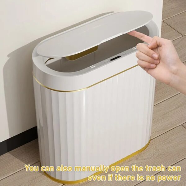 Wastebasket Narrow smart dump Bathroom Trash Bin Toilet Garbage Bucket Dustbin automatic sensor trash can kitchen 2