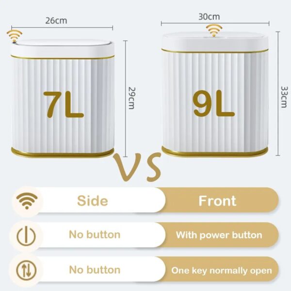 Wastebasket Narrow smart dump Bathroom Trash Bin Toilet Garbage Bucket Dustbin automatic sensor trash can kitchen 4