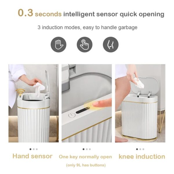 Wastebasket Narrow smart dump Bathroom Trash Bin Toilet Garbage Bucket Dustbin automatic sensor trash can kitchen