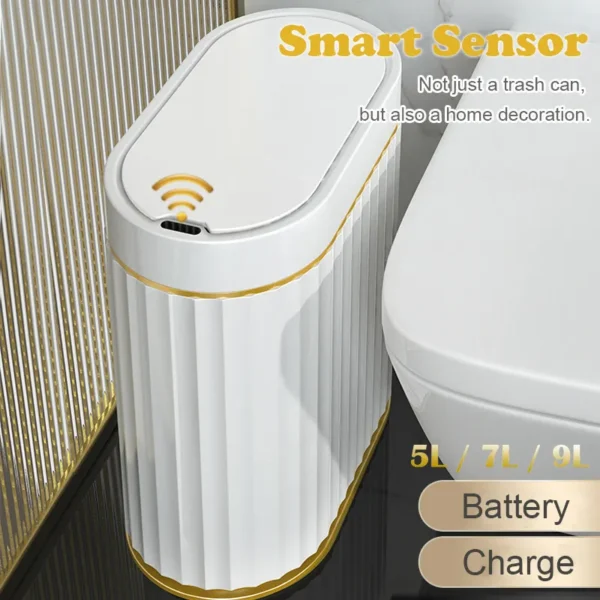 Wastebasket Narrow smart dump Bathroom Trash Bin Toilet Garbage Bucket Dustbin automatic sensor trash can kitchen