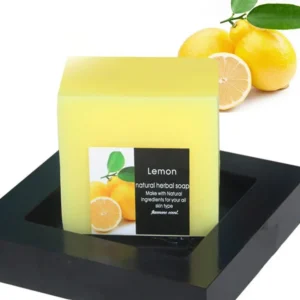 100g Natural Lemon Soap Face Cleanser Oil Control Deep Care Shower Skin Cleaning Soap Whitening Body