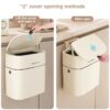 10L Wall Mounted Hanging Trash Bin For Kitchens Cabinet Door With Lid Kitchen Trash Bins Garbage 1