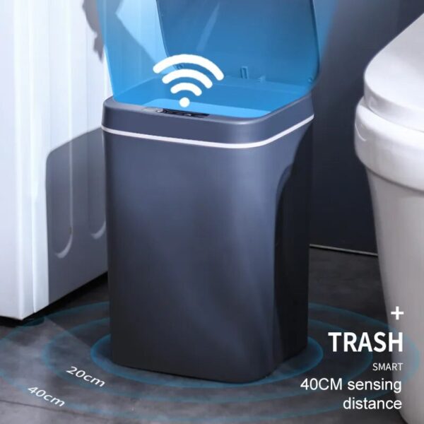 12 16L Smart Trash Can Automatic Sensor Dustbin Electric Waste Bin Waterproof Wastebasket For Kitchen Bathroom 1