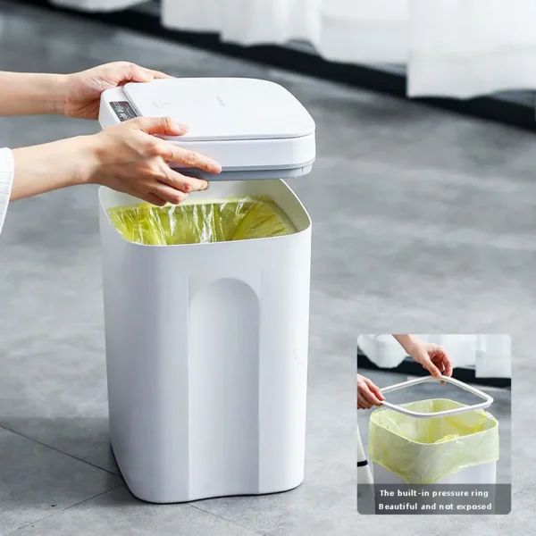 12 16L Smart Trash Can Automatic Sensor Dustbin Electric Waste Bin Waterproof Wastebasket For Kitchen Bathroom 1