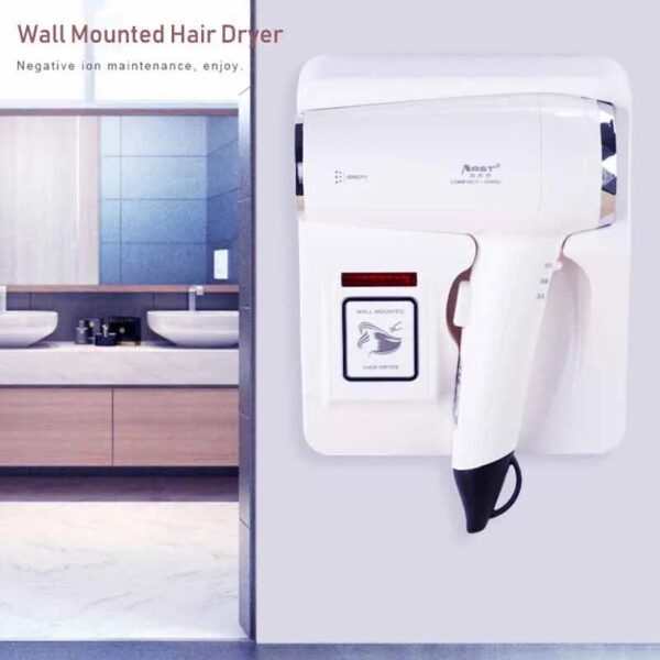 1600W Wall Mounted Hair Dryer Negative ion Electric Hairdryer with Holder Base Hair Care Quick Dry 1