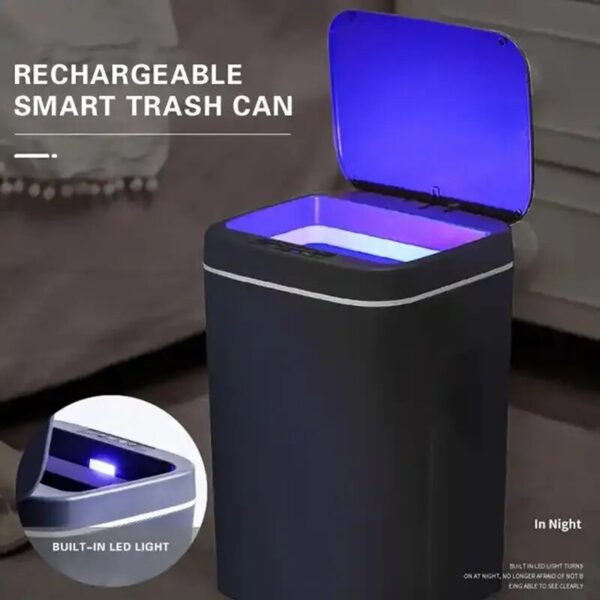 16L Automatic Sensor Trash Can Electric Touchless Smart Bin Kitchen Bathroom Waterproof Bucket Garbage With Lid