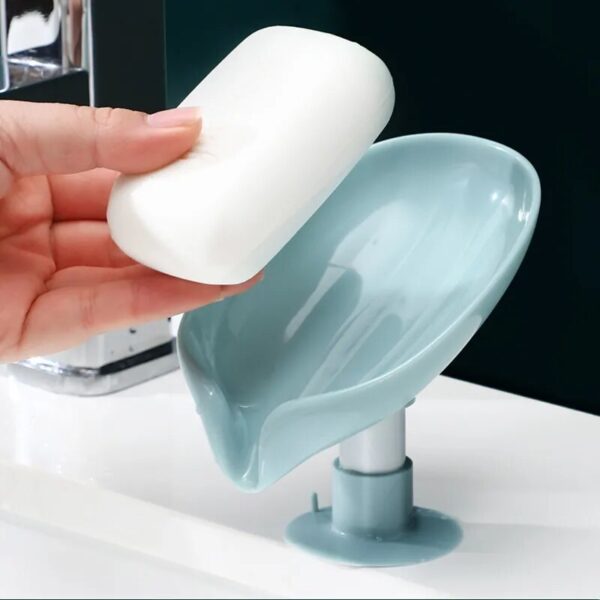 1Pcs Leaf Shape Soap Box Drain Soap Holder Box Bathroom Accessories Toilet Laundry Soap Box Bathroom 3