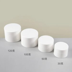 20pcs 30G 50G 100G 120G Glossy Frosted White Plastic Empty Jar Pot Cosmetic Makeup Face Cream