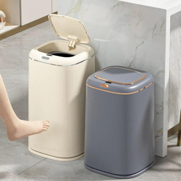 30 40L Garbage Bin Household Living Room Smart Induction Trash Can Kitchen Bedroom Contact Free Large 1