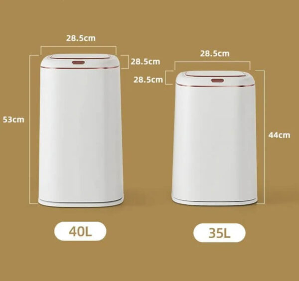 30 40L Garbage Bin Household Living Room Smart Induction Trash Can Kitchen Bedroom Contact Free Large 2