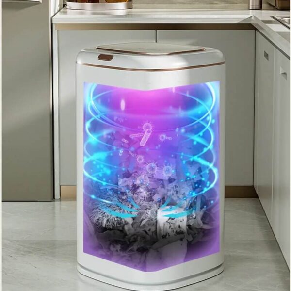 30 40L Garbage Bin Household Living Room Smart Induction Trash Can Kitchen Bedroom Contact Free Large 5