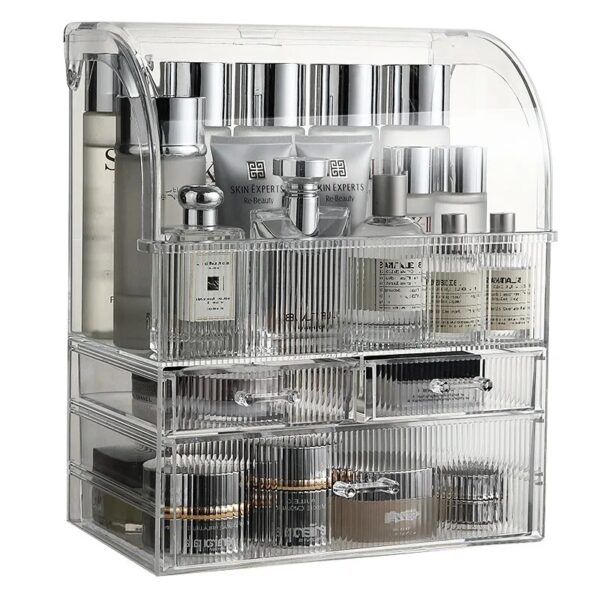 Acrylic Makeup Organizer Box with Lid Cosmetic Organizer Perfume Display Storage Box Clear Large Capacity Cosmet 5