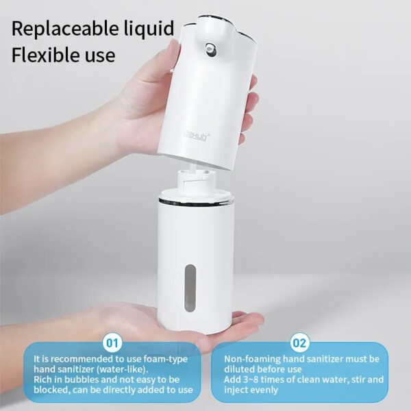 Automatic Foam Soap Dispensers Bathroom Smart Washing Hand Machine With USB Charging White High Quality ABS 1