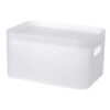 Desk Storage Case Plastic Organizer Box Frosted Transparent Cosmetic Make Up organiser Box Multifunction Table Accessories 4