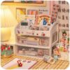Makeup Organizer Jewelry Container Make Up Case Makeup Brush Holder Organizers Box With Stickers Cosmetic Storage 3
