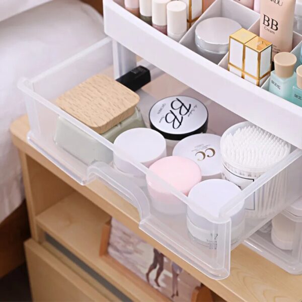 Makeup Organizer Jewelry Container Make Up Case Makeup Brush Holder Organizers Box With Stickers Cosmetic Storage 4