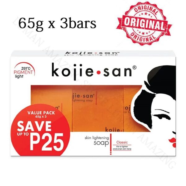 Original guarantee 65g x 3 65g x2 Bars Kojie San Skin Brightening Soap Kojic Acid Soap