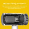 Portable professional hair dryer USB rechargeable ABS intelligent wireless cooling and heating hair dryer family travel 3