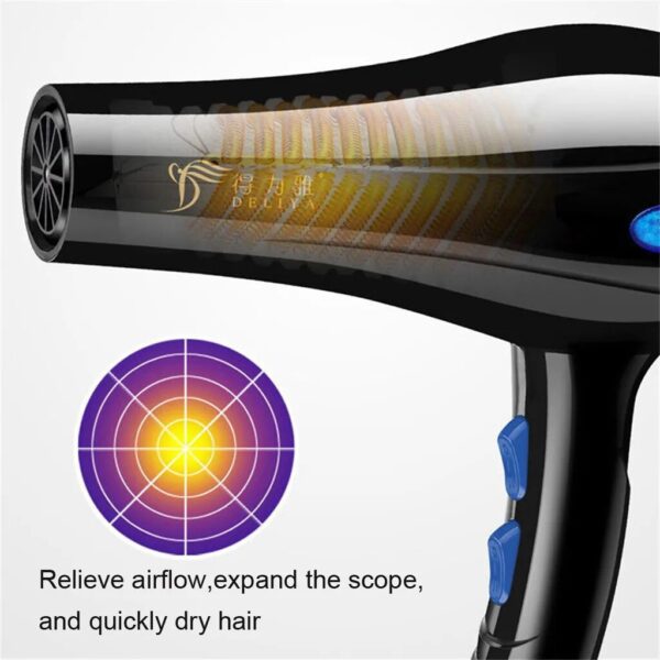 Professional Hair Dryer Strong Wind Salon Dryer Hot Air Brush cold Air Wind Blower Dry Electric 5