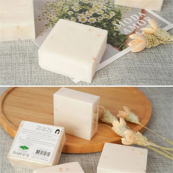 Thailand Rice Soap 65g Original Thailand Handmade Soap Rice Milk Soap whitening soap goat milk soap 5