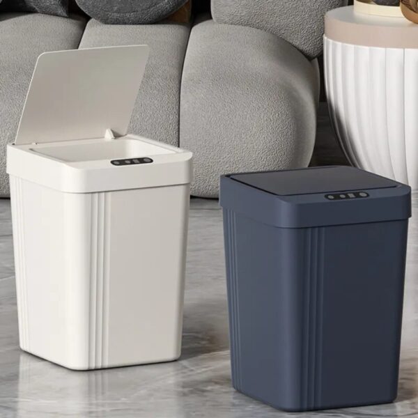 Touchless Bathroom Trash Can Automatic Classified Intelligent Garbage Can for Bedroom Kitchen Living Room with Automatic 1