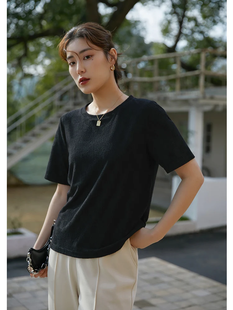 DUSHU O-Neck Short Sleeve T-shirt